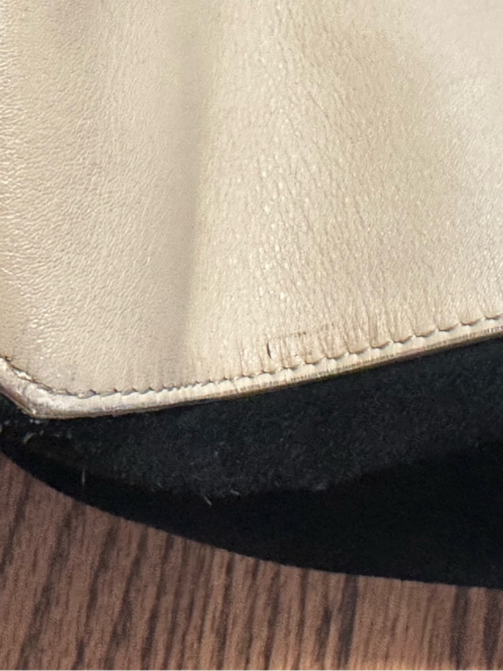 Celine Medium Phantom Cabas in Beige and Black Suede - Picture 12 of 15